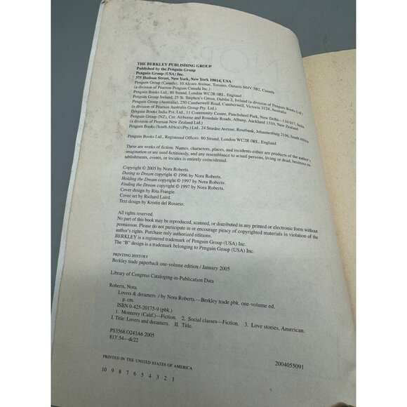 Nora Roberts "Lovers & Dreamers" Paperback Book 2005 English READ - Picture 9 of 9